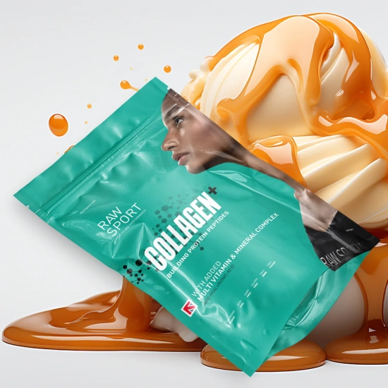 Raw Sport Collagen Building Protein Peptides 840g - čokoláda - vanilka | Hodky.cz