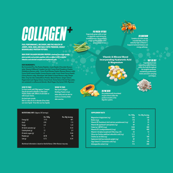Raw Sport Collagen Building Protein Peptides 840g - slaný karamel | Hodky.cz