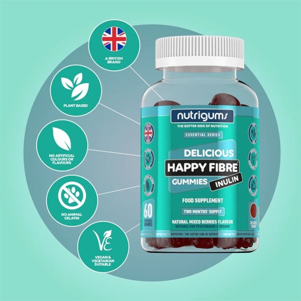 Nutrigums Happy Fibre Inulin 60 gummies | Hodky.cz