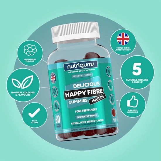Nutrigums Happy Fibre Inulin 60 gummies | Hodky.cz