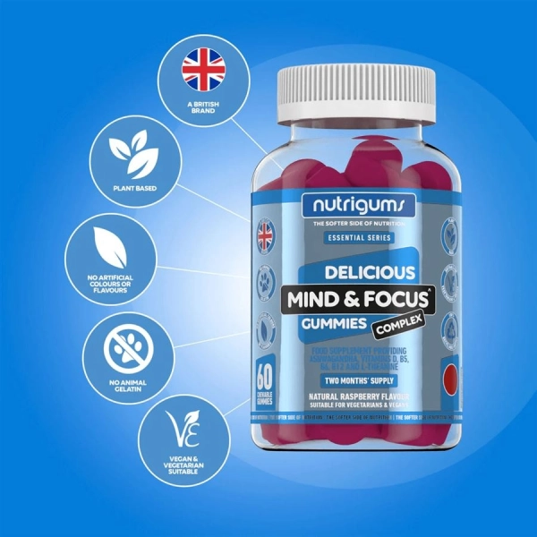 Nutrigums Mind & Focus Complex 60 gummies | Hodky.cz