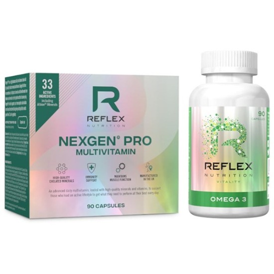 Vitamíny a minerály Reflex Nutrition Nexgen® PRO 90 kapslí NEW + Omega 3 90 kapslí ZDARMA